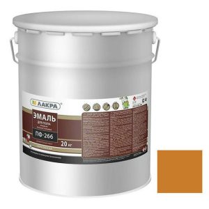Эмаль для пола Лакра ПФ-266 золотисто-коричневая 20 кг