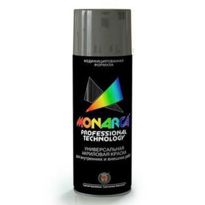 Краска аэрозольная MONARCA универсальная Белый Алюминий 520мл