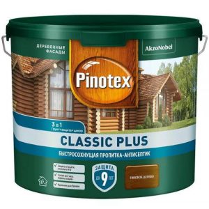 Пропитка-антисептик для древесины Pinotex Classic Plus 3 в 1 Тиковое дерево 2,5 л