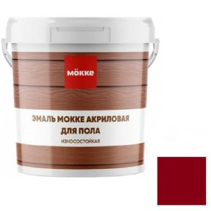 Эмаль акриловая для пола полуматовая Mокке 4689 красно-коричневая 2,4 кг