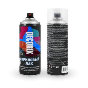 Лак аэрозольный глянц DECORIX 520мл