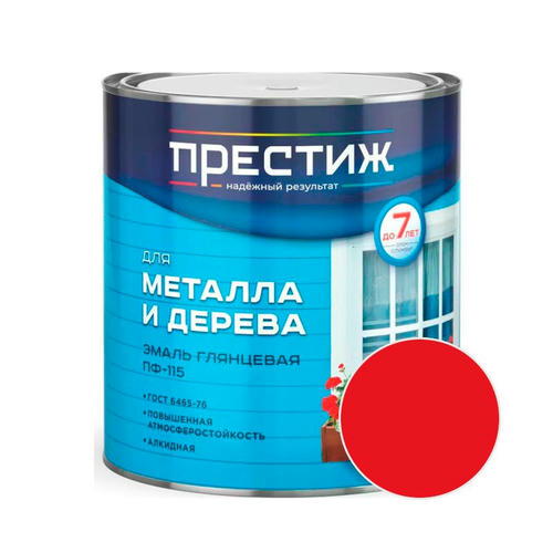 Эмаль ПРЕСТИЖ ПФ-115 Красный 1,9 кг