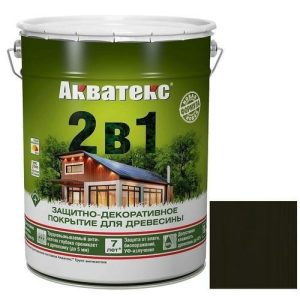 Покрытие алкидное защитно-декоративное для древесины Акватекс 2 в 1 полуматовое Венге 2,7 л