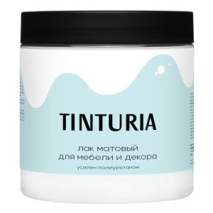 Лак акриловый TINTURIA для мебели и декора с добавлением полиуретана матовый 0,5кг