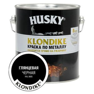 Краска алкидная HUSKY-KLONDIKE по ржавчине 2,5л RAL 9005 черная