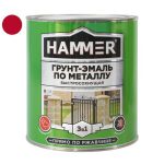 Грунт-эмаль по металлу HAMMER 2,7кг красная