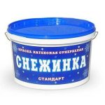 Краска ВД СНЕЖИНКА 14 кг латексная стандарт супербелая для стен и потолков БС-10
