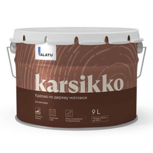 Краска полиакриловая TALATU Karsikko База А по дереву для фасадов 9л белая