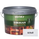 Защит. декор. покрытие HUSKY SIBERIAN ЭКО-ЛАЗУРЬ белый 2,5л