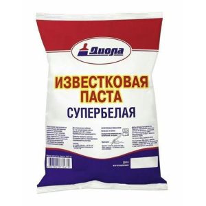 Известковая паста отбеленная 15кг Пакет/Диола