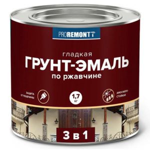 Грунт-эмаль алкидная PROREMONTT 3в1 по ржавчине серая 1,7 кг