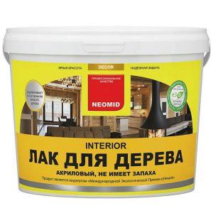 Лак акриловый для древесины Neomid Interior 1 л