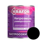 Эмаль KRAFOR НЦ-132 Черный 1,7 кг