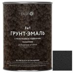 Грунт-эмаль Elcon Smith 3 в 1 с молотковым эффектом чёрная 0,8 кг
