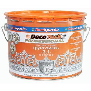 Грунт-эмаль DecoTech Professional 3 в 1 00-00015851 белая 1,8 кг