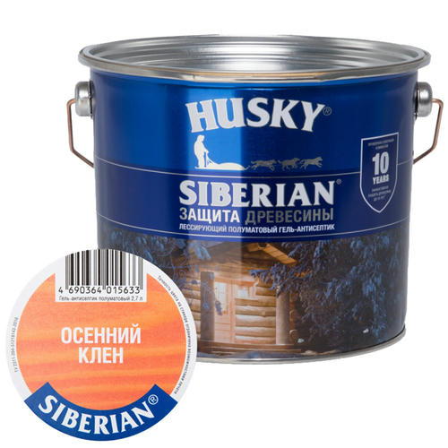 Декор защит гель HUSKY SIBERIAN полуматовый осенний клен 2,7л
