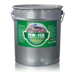 Эмаль ПФ-115 полуматовая зеленая 25 кг Эксперт