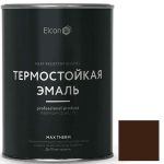 Эмаль термостойкая Elcon Max Therm 700 градусов темный шоколад 0,8 кг