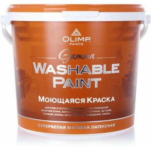 Краска моющаяся OLIMP Gamma матовая белая (5л)