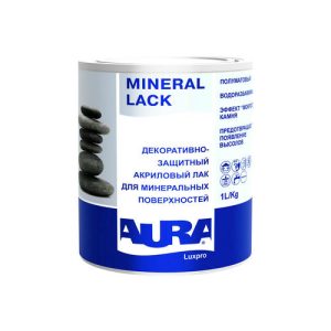 Декоративно-защитный акриловый лак для минеральных поверхностей AURA Mineral Lack 1л