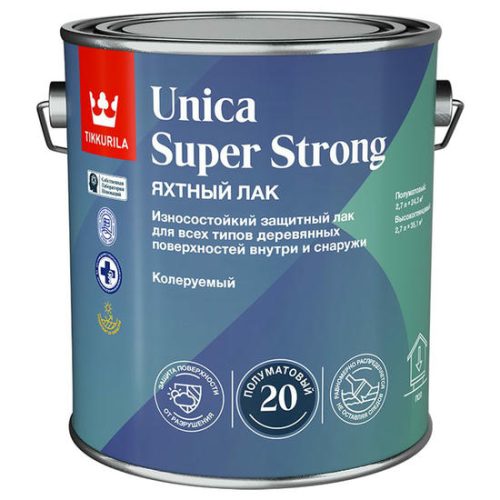 Лак универсальный Tikkurila Unica Super Strong 700014012 база EP полуматовая 2,7 л