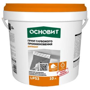 Грунт акриловый ОСНОВИТ Дипконт LP53 глубокого проникновения 10л