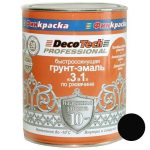 Грунт-эмаль DecoTech Professional 3 в 1 00-00015859 черный под RAL9005 0,9 кг