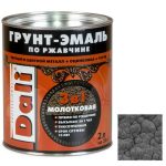 Грунт-эмаль по ржавчине Dali 3 в 1 молотковая серая 2 л