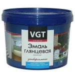 Эмаль универсальная VGT ВД-АК-1179 глянцевая База А супербелая 0,4 л/0,5 кг