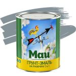 Грунт-эмаль по ржавчине Май 3 в 1 серая 1,9 кг