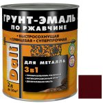 Грунт-эмаль по ржавчине Dali 3 в 1 гладкая RAL 3011 красно-коричневая 2 л