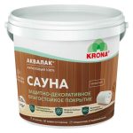 Лак акриловый АКВАЛАК для саун и бани бесцветный 0,9л