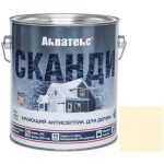Антисептик акриловый кроющий для дерева Акватекс Сканди полуматовый Топленое молоко 2,5 л