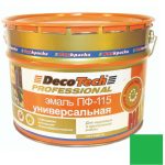 Эмаль универсальная DecoTech Professional ПФ-115 ярко-зеленая под RAL6002 20 кг