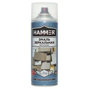 Эмаль аэрозольная HAMMER металлик зеркальный хром 520мл