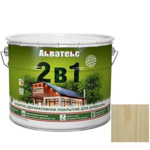 Покрытие алкидное защитно-декоративное для древесины Акватекс 2 в 1 полуматовое бесцветное 2,7 л