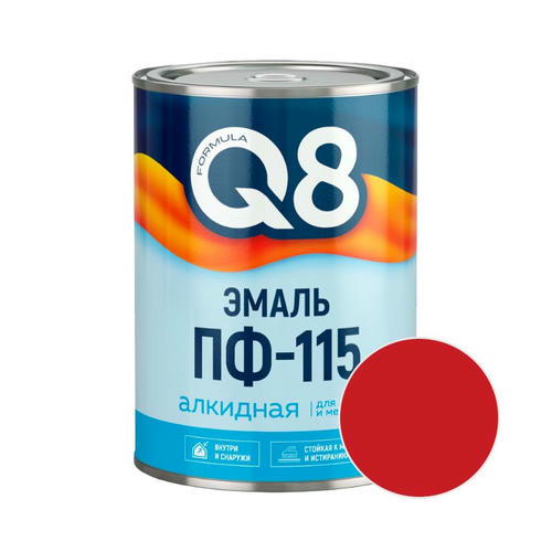 Эмаль FORMULA Q8 ПФ-115 Красный 0,9 кг