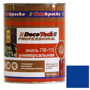 Эмаль DecoTech Professional ПФ-115 Ral 5005 синяя глянцевая 0,9 кг