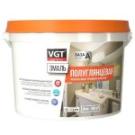 Эмаль универсальная VGT База А полуглянцевая супербелая 10 кг