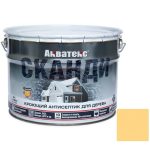 Антисептик акриловый кроющий для дерева Акватекс Сканди полуматовый Карамель 9 л