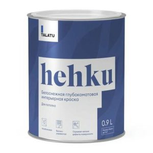 Краска в/д TALATU Hehku для потолка глубокоматовая 0,9 л белая