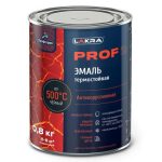 Эмаль алкидная ЛАКРА Prof it термостойкая антикоррозионная до 500С черная 0,8кг