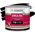 Эмаль Лакра ПФ-115 черная глянцевая 2,8 кг