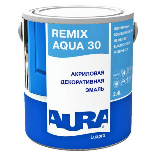 Эмаль акриловая AURA LUXPRO REMIX AQUA 30 2,4л