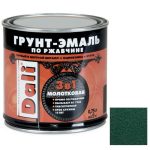 Грунт-эмаль по ржавчине Dali 3 в 1 молотковая зелёная 0,75 л