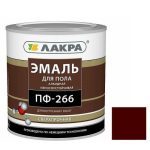 Эмаль для пола Лакра ПФ-266 красно-коричневая 3 кг