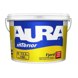 В/Д краска влагостойкая AURA Fjord 9л
