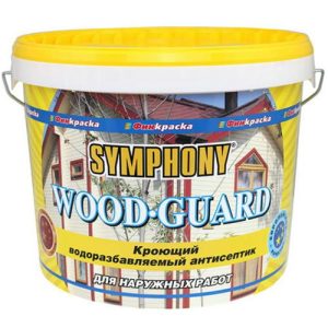 Антисептик водоэмульсионный Symphony Wood Guard 00-01100280 VC пластиковое ведро 9 л