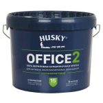 Краска акриловая для стен и потолков HUSKY OFFICE 2 суперпрочная база А 9л