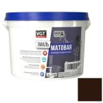 Эмаль универсальная VGT матовая темно-коричневая RAL 8017 1 кг